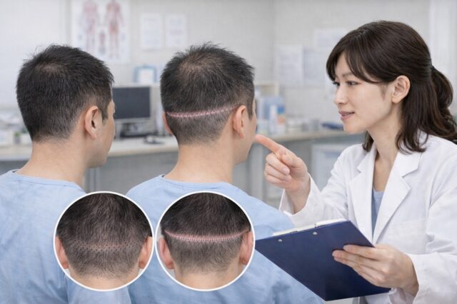 植毛の傷跡は目立つ？FUE法とFUT法の傷跡を写真で比較