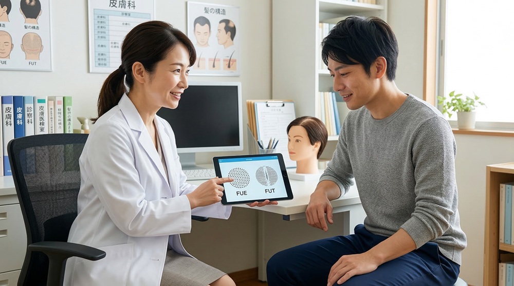 植毛の傷跡は目立つ?FUE法とFUT法の傷跡を写真で比較