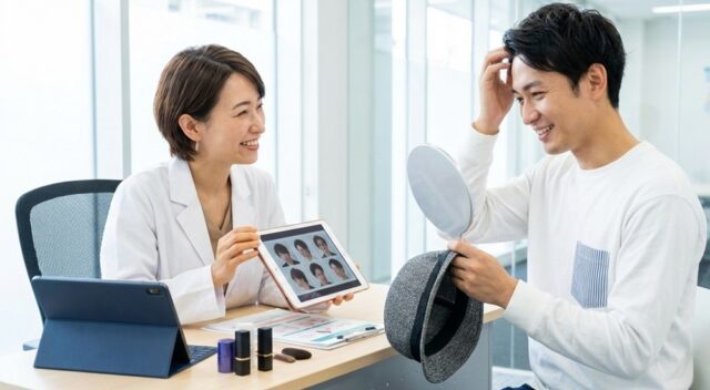 植毛バレを防ぐヘアスタイル。術後のカモフラージュ術