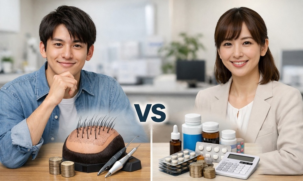 植毛とAGA薬、一生にかかるコストをシミュレーション比較