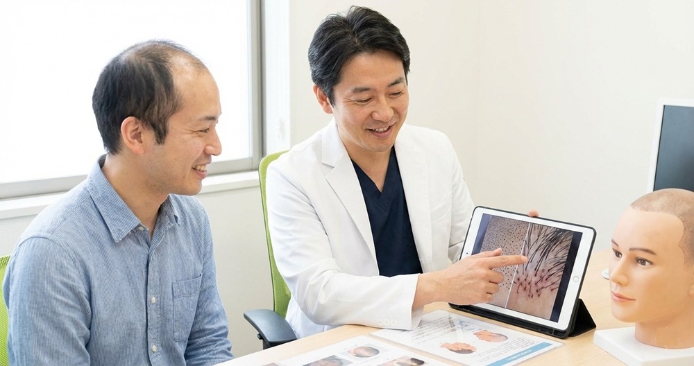 ヘアタトゥー（SMP）と植毛の併用。密度を視覚的に補う方法